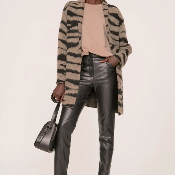 NWOT ALL SAINTS Tessa Coatigan - Medium - Zebra Print - Picture 4 of 7